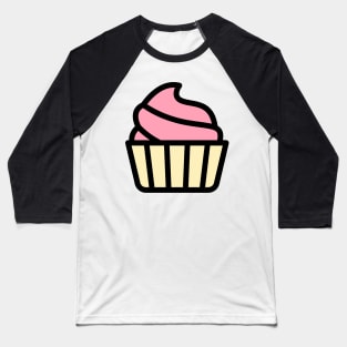 Pink Cupcake Cartoon Icon Baseball T-Shirt